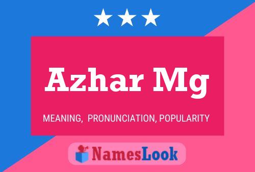 ملصق اسم Azhar Mg