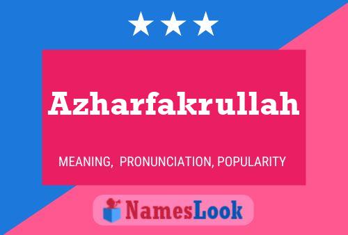 ملصق اسم Azharfakrullah