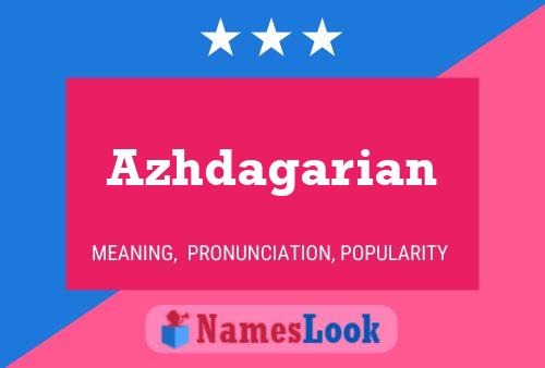 ملصق اسم Azhdagarian