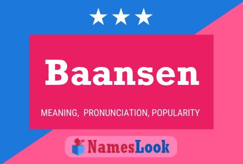 ملصق اسم Baansen