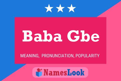 ملصق اسم Baba Gbe