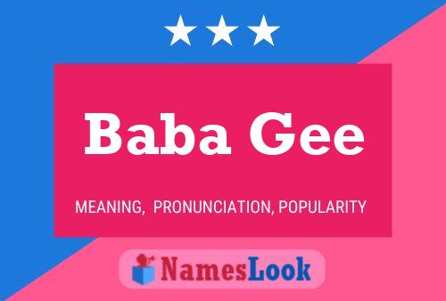 ملصق اسم Baba Gee