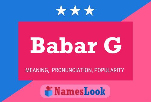 ملصق اسم Babar G