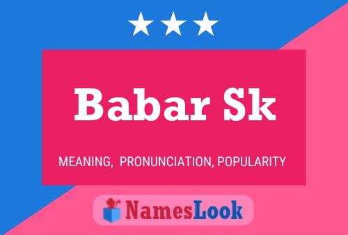 ملصق اسم Babar Sk