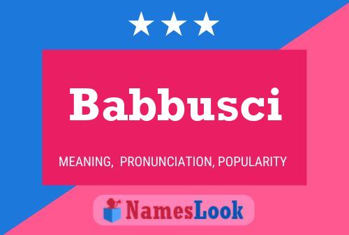 ملصق اسم Babbusci