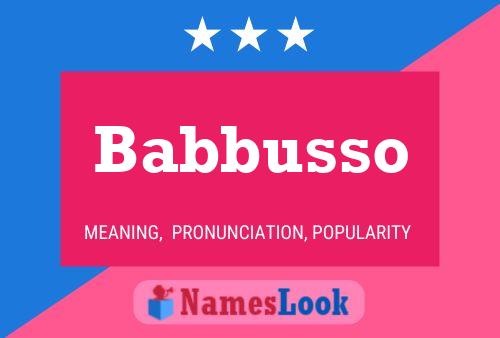 ملصق اسم Babbusso