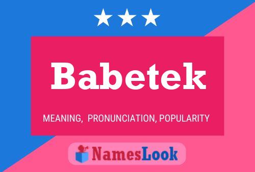 ملصق اسم Babetek