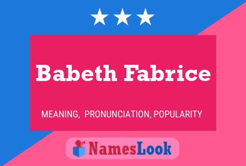 ملصق اسم Babeth Fabrice