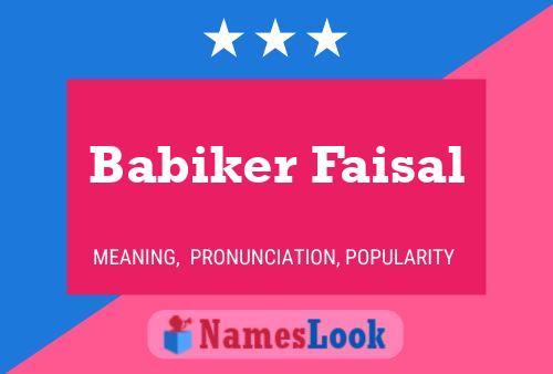 ملصق اسم Babiker Faisal