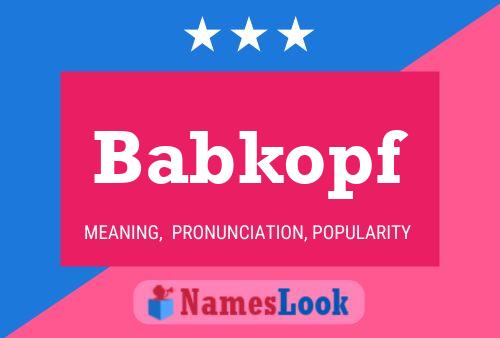 ملصق اسم Babkopf