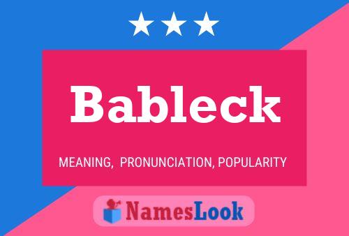 ملصق اسم Bableck