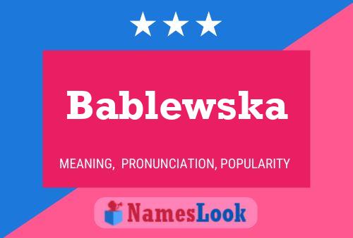 ملصق اسم Bablewska