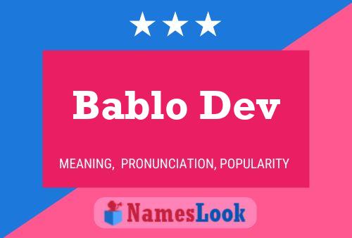 ملصق اسم Bablo Dev