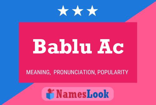 ملصق اسم Bablu Ac