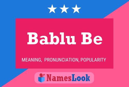 ملصق اسم Bablu Be