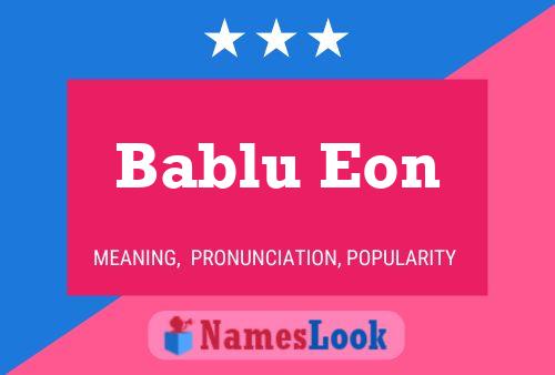 ملصق اسم Bablu Eon