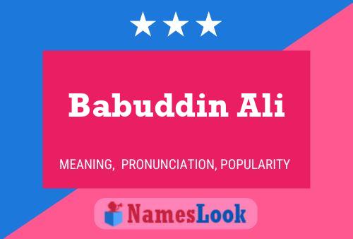 ملصق اسم Babuddin Ali