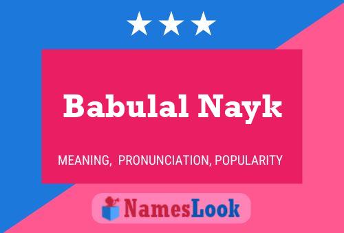 ملصق اسم Babulal Nayk