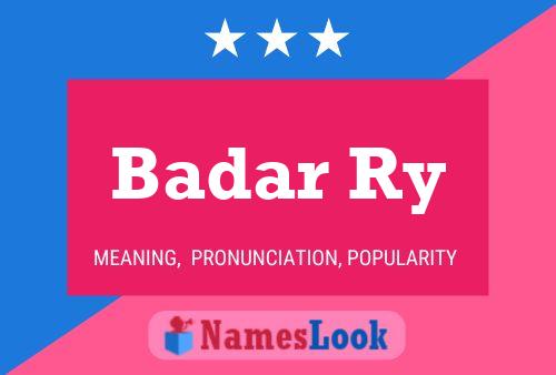 ملصق اسم Badar Ry