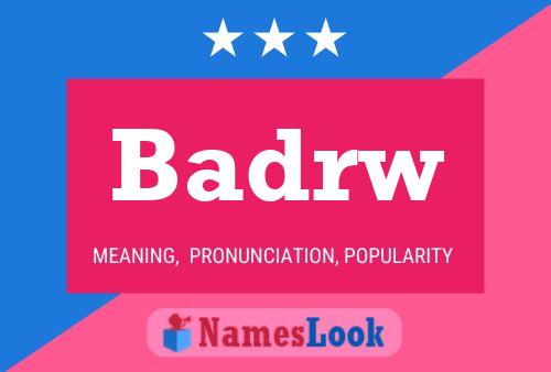 ملصق اسم Badrw