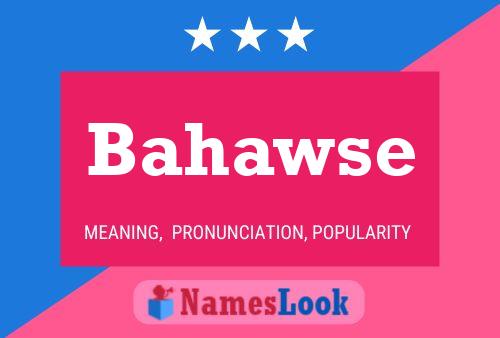 ملصق اسم Bahawse