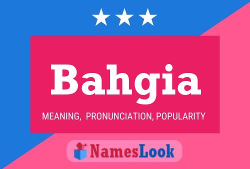 ملصق اسم Bahgia