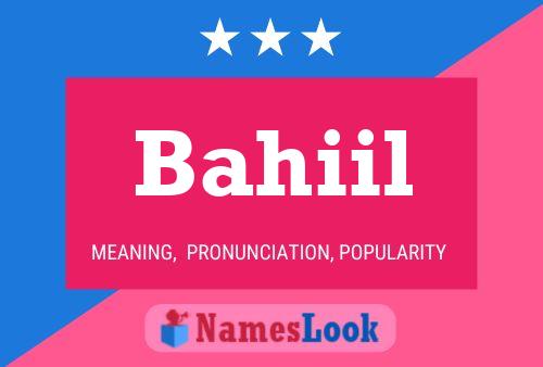 ملصق اسم Bahiil