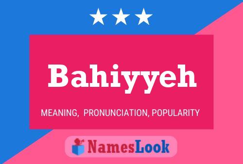 ملصق اسم Bahiyyeh