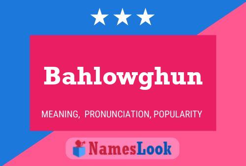 ملصق اسم Bahlowghun