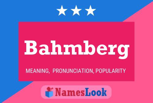 ملصق اسم Bahmberg