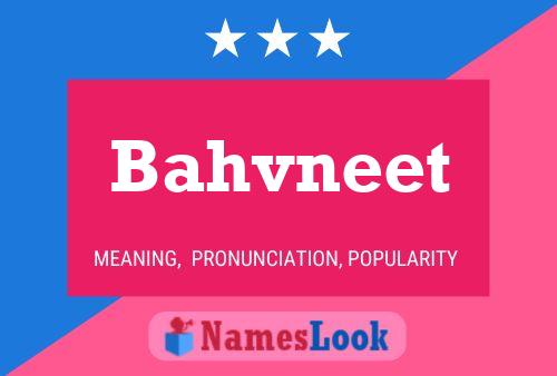 ملصق اسم Bahvneet