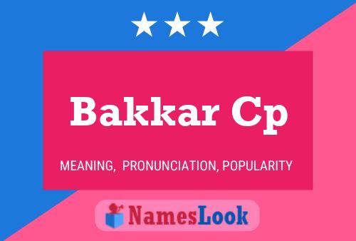 ملصق اسم Bakkar Cp