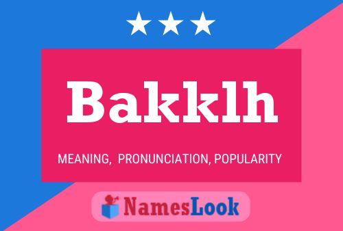 ملصق اسم Bakklh