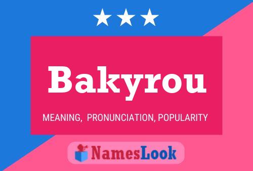 ملصق اسم Bakyrou