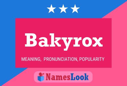 ملصق اسم Bakyrox