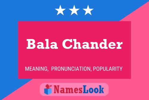 ملصق اسم Bala Chander