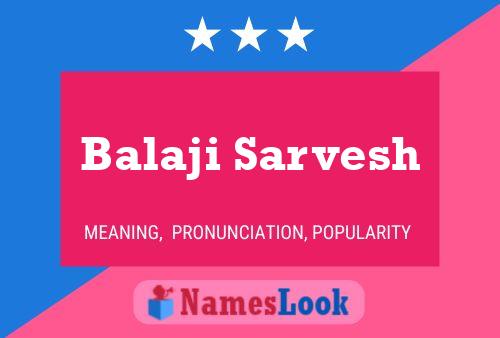 ملصق اسم Balaji Sarvesh