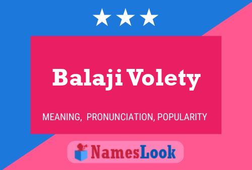 ملصق اسم Balaji Volety