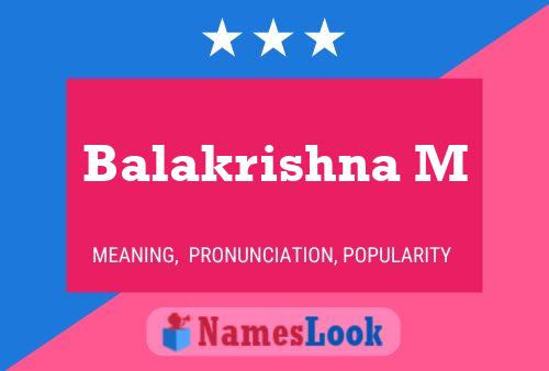 ملصق اسم Balakrishna M