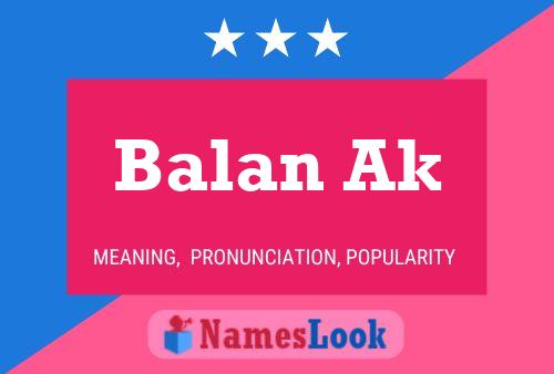 ملصق اسم Balan Ak