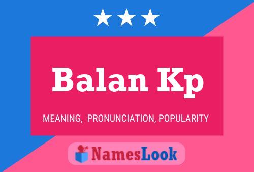 ملصق اسم Balan Kp