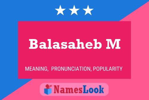 ملصق اسم Balasaheb M