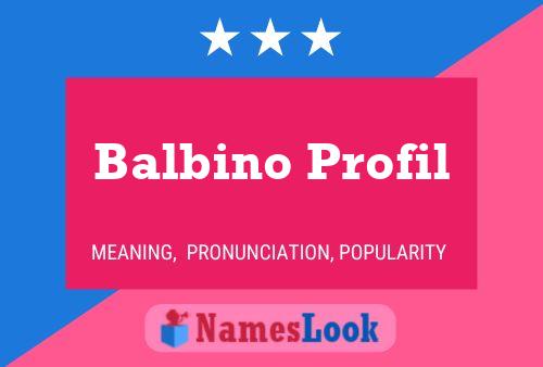 ملصق اسم Balbino Profil