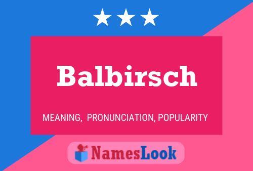 ملصق اسم Balbirsch