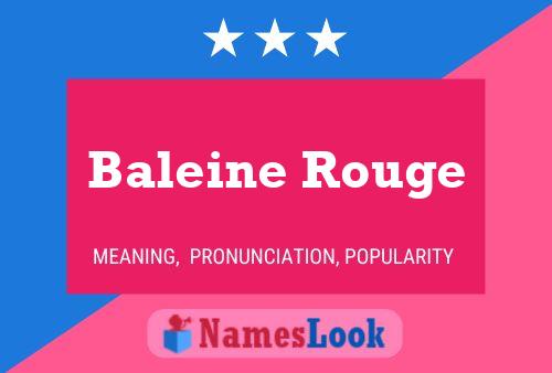 ملصق اسم Baleine Rouge