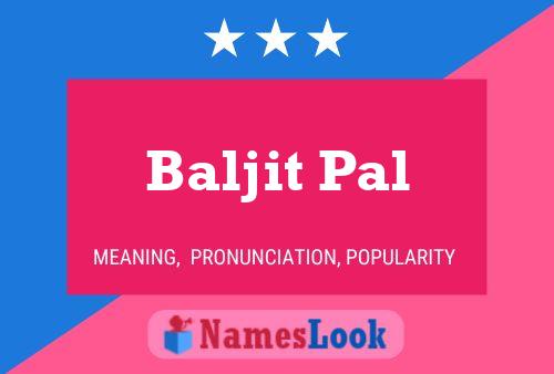 ملصق اسم Baljit Pal