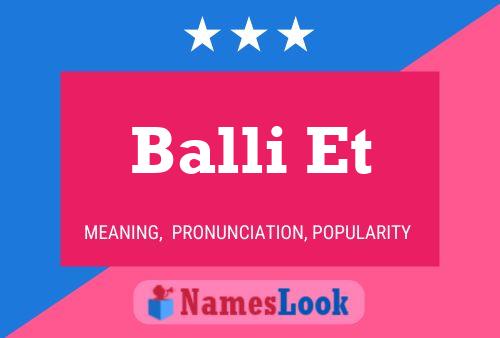 ملصق اسم Balli Et