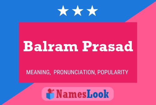 ملصق اسم Balram Prasad