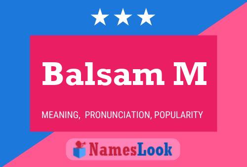 ملصق اسم Balsam M