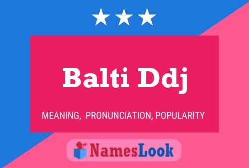 ملصق اسم Balti Ddj